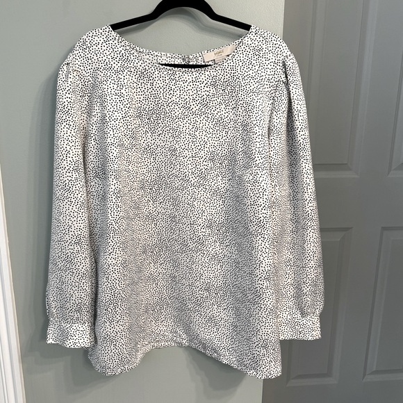 Loft Plus Dot Print round neck blouse 20 - Picture 1 of 7